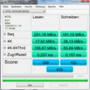 AS SSD test: 251 MB/s read