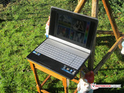 Asus notebook outdoors