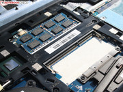 There is one 4 GB RAM module inserted, a second slot is free.