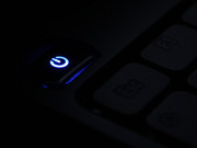 Even the power button is only slightly illuminated.