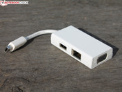 RJ45, USB and VGA dongle at DisplayPort