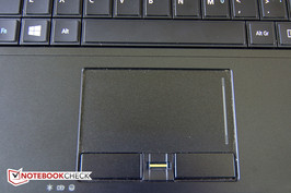 The touchpad with its fingerprint reader.