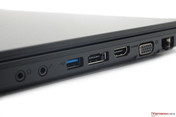 USB 3.0, eSATA and HDMI are located on the right side