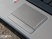Palm rest (polished aluminium), touchpad and keys are a nice matte finish.