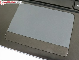 The touchpad is big, sufficiently sensitive and features ergonomic keys.