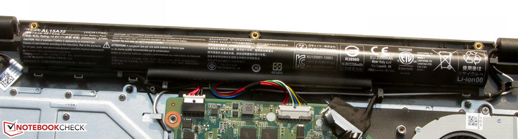 The battery can be removed; it is not fastened with screws