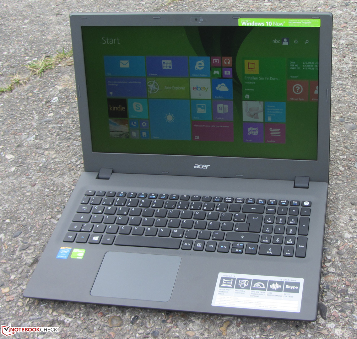 Acer Aspire E5-573G Notebook Review - NotebookCheck.net Reviews