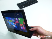 Acer Aspire Switch 12 holding in landscape tablet mode.