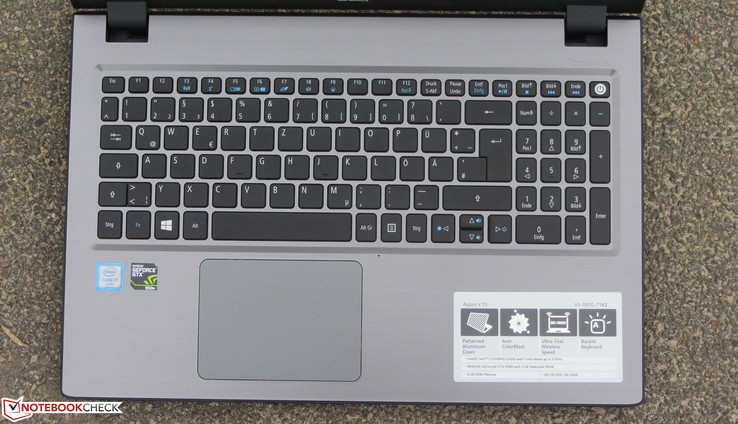 Input devices of the Aspire