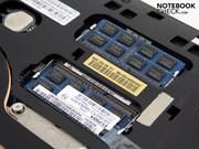 Two RAM slots accommodate a four gigabyte DDR3 RAM.