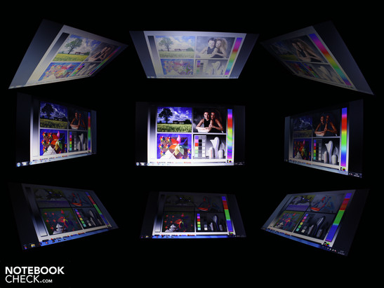 Viewing angles of the Acer TravelMate 5740G-524G50MN