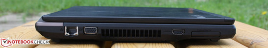 Left side: RJ-45, VGA, HDMI, ExpressCard/34