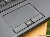 Recessed touchpad. Mouse buttons have long travel.