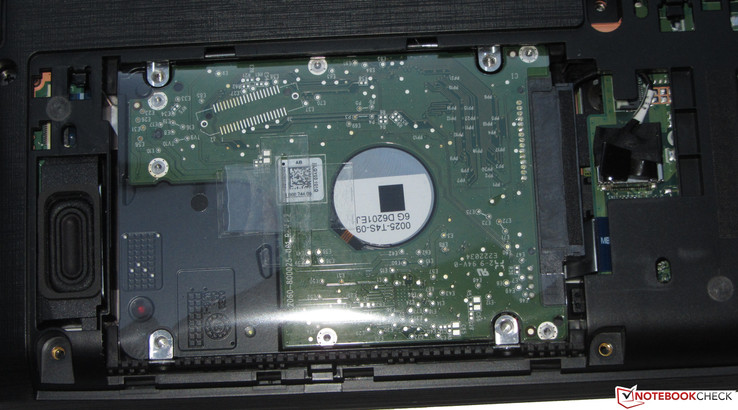The hard drive can be swapped out easily.
