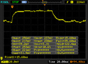 Response time gray 50% / Gray 80% avg. 25 ms