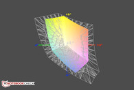Color space coverage sRGB