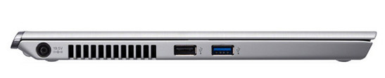 Left: USB 3.0, USB 2.0 and power socket