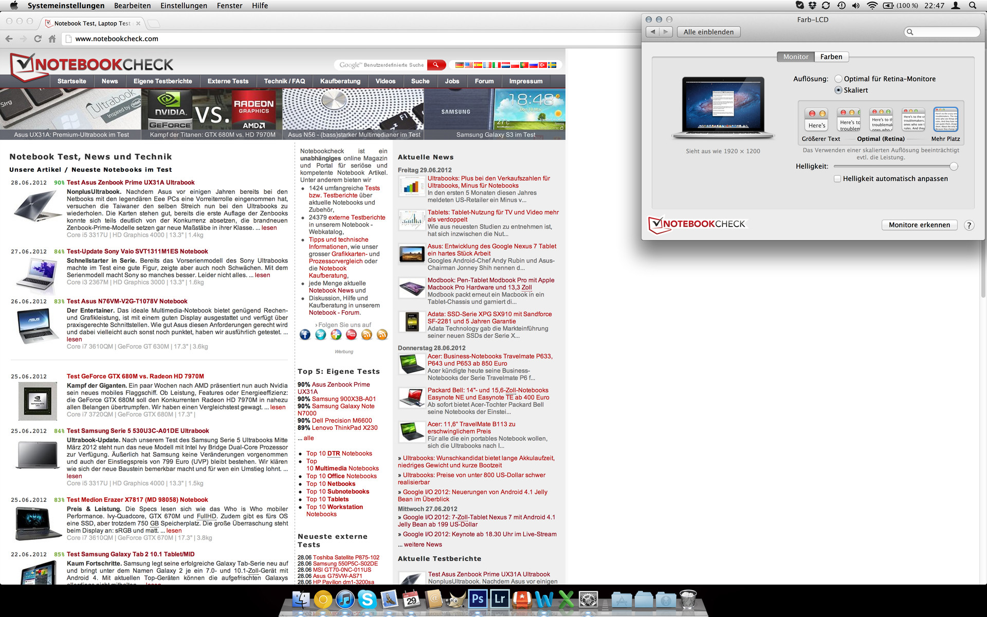 macbook pro 2012 non retina display pixels