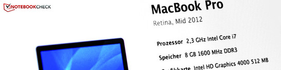 Review Apple MacBook Pro 15 Retina 2.3 GHz Mid 2012