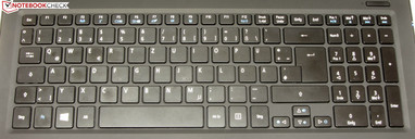 The keyboard features a backlight.