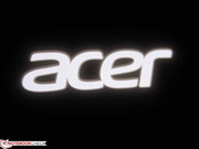The Acer logo on the lid is illuminated via LED backlight.