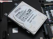 Both the hard drive and the SSD are provided by Toshiba.