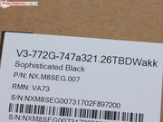 The manufacturer sent us the Acer Aspire V3-772G-747A321.26TBD.