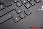 The arrow keys are slightly shifted below the main keyboard.