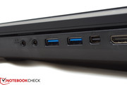Two USB 3.0 ports are found on both the left and right side of the case.