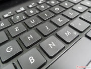 We found typing on the even, rubber-coated keys...