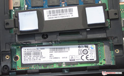 The SSD is connected via PCI Express x4