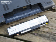 The battery can be removed for permanent desk operation.