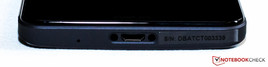 Bottom: Docking connector for the smartphone