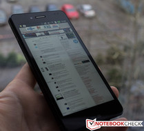 The smartphone works better outdoors...