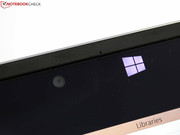 A brightness sensor is placed between the webcam and Windows button (both sides).