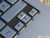 Separated arrow keys for touch typing