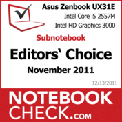 Award Asus UX31E-RY009V