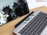 is mechanically with a slider on the left side of the tablet.