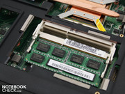 In our test model, one of the two DDR3 RAM slots remains unoccupied (2 GB).