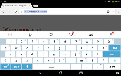 Keyboard landscape mode