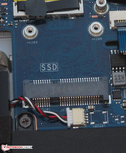 An mSATA-SSD slot (half size) is on board as well.