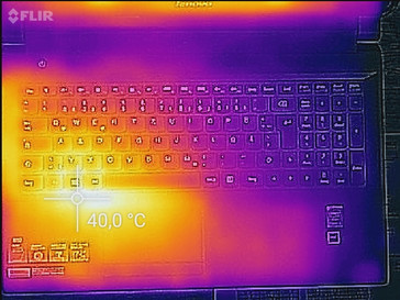 Temperature increase (load) - top side