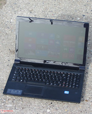 The Lenovo B580 outdoors.