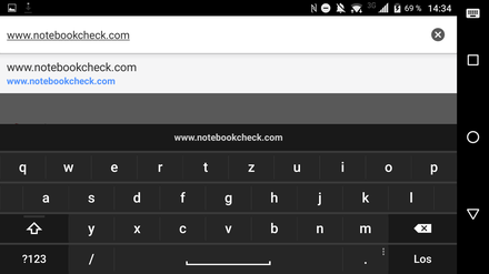 Keyboard landscape mode (swipe inputting)