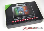 According to the packaging, the Prestigio MultiPad is 10.1 Ultimate 3G is already ready for Android 4.1 Jelly Bean.