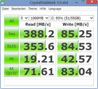 Crystal Disk Mark 388 MB/s seq. read