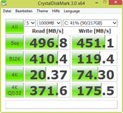 CrystalDiskMark 496 MB/s Seq. Read