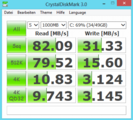 CrystalDiskMark 82 MB/s seq. read