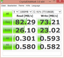 CrystalDiskMark 82 MB/s seq. read