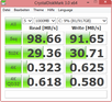 CrystalDiskMark 98 MB/s seq. read